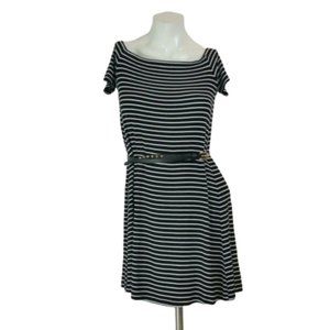 Old Navy Striped Short Sleeve Slinky A-Line Dress